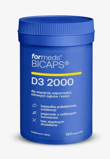 Formeds BICAPS D3 2000 - 120 kapsułek wspiera odporność i zdrowie kości