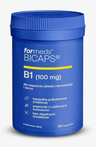 Formeds BICAPS B1 (Tiamina) 60 kapsułek Vege wspiera układ nerwowy, serce