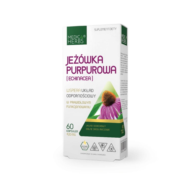 Medica Herbs Jeżówka purpurowa (Echinacea) 60 kapsułek wzmacnia odporność wspiera układ oddechowy