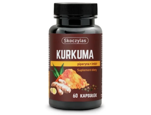 Kurkuma Skoczylas z piperyną, imbirem, resweratrolem i kwercetyną – 60 kapsułek
