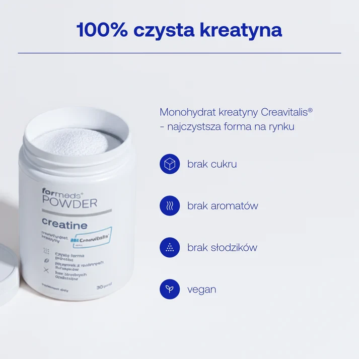 Formeds POWDER creatine - proszek 30 porcji Poprawa wydolności fizycznej