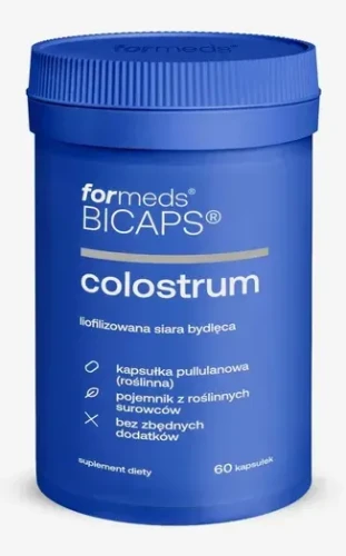 Formeds BICAPS Colostrum – liofilizowane kolostrum wołowe w kapsułkach BICAPS®, naturalne wsparcie odporności, układu pokarmowego i mikrobioty jelitowej