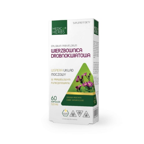 Medica Herbs Wierzbownica Drobnokwiatowa – 60 kapsułek ze standaryzowanym wyciągiem z Epilobium parviflorum