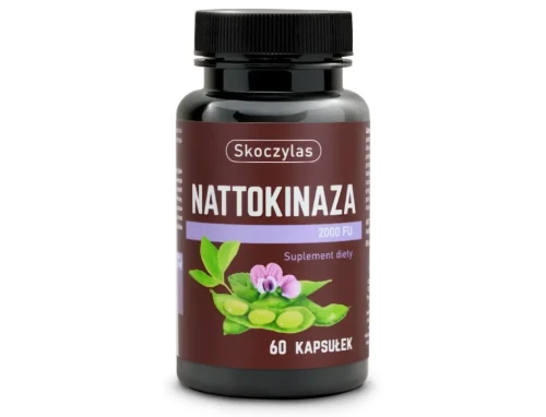 Nattokinaza 2000 FU Skoczylas - suplement diety 60 kapsułek ze sfermentowanej soi natto wspierający krążenie