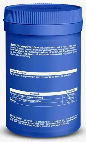 Formeds BICAPS devil's claw - Czarci pazur 60 kapsułek Vege wspiera wspomaga układ mięśniowo-szkieletowy