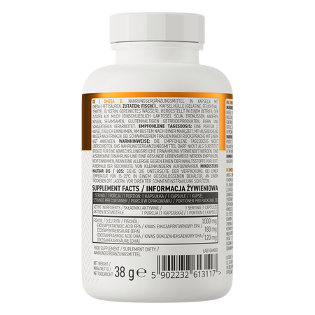 OstroVit Omega 3 (30 kapsułek żelowych z olejem) wspiera serce, mózg, wzrok