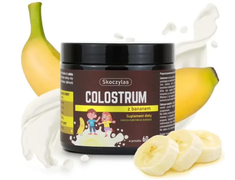 Colostrum z bananem - naturalne wsparcie odporności z immunoglobulinami IgG i witaminą C dla dzieci od 3 lat