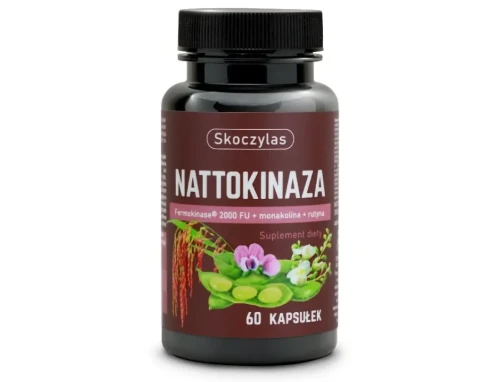 Nattokinaza Fermokinase 2000 FU z monakoliną i rutyną Skoczylas - suplement na krążenie 60 kapsułek