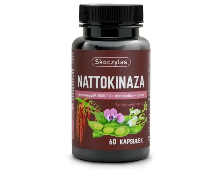 Nattokinaza Fermokinase 2000 FU z monakoliną i rutyną Skoczylas - suplement na krążenie 60 kapsułek