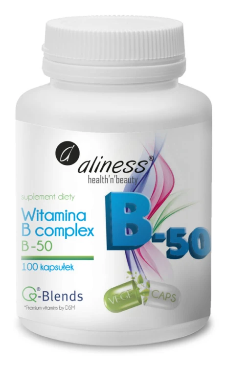 Aliness Witamina B Complex B-50, 100 kapsułek VEGE