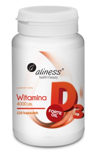 Aliness Witamina D3 FORTE oil 4000 j.m. – 120 kapsułek