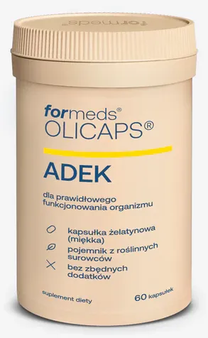 Formeds OLICAPS ADEK - 60 kapsułek z olejem MCT Wspiera wzrok, odporność, kości