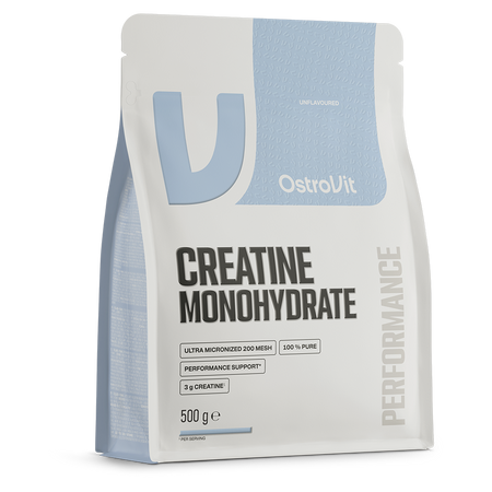 OstroVit Kreatyna Monohydrat 500 g (naturalny smak) proszek 147 porcji Poprawa wydolności fizycznej
