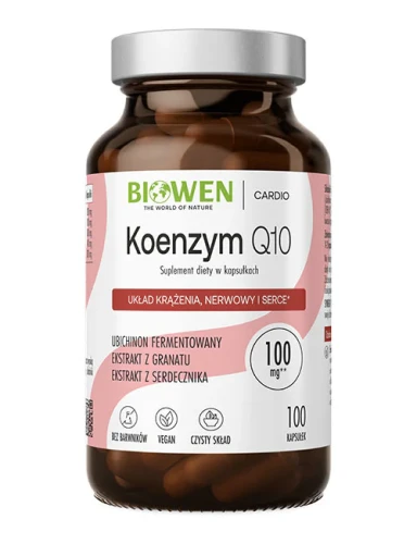 Biowen Koenzym Q10 100 mg - 100 kapsułek Vege wspiera serce i układ krążenia