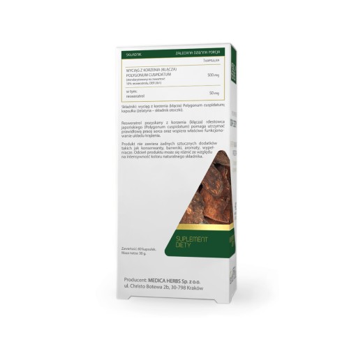 Medica Herbs Resweratrol – wyciąg z rdestowca japońskiego 10% resweratrolu