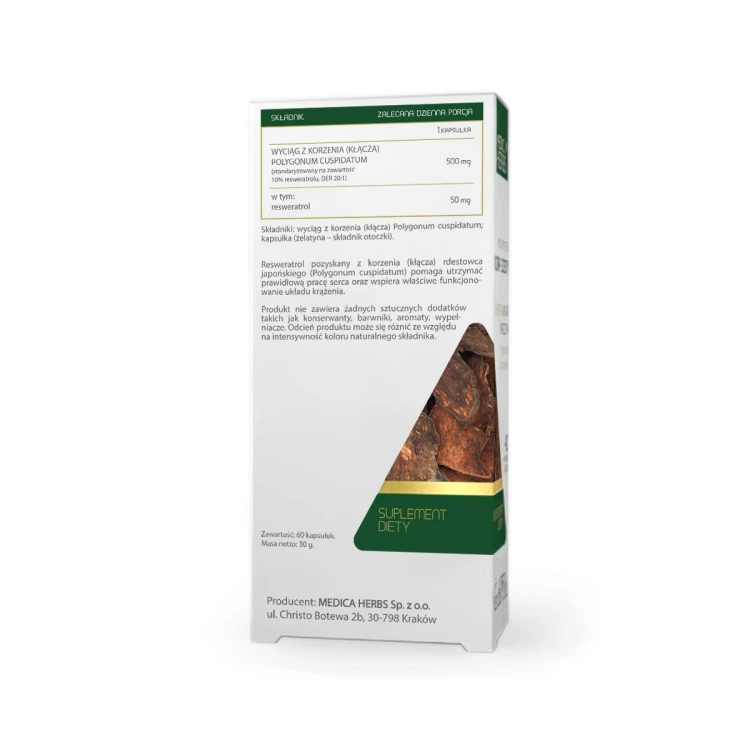 Medica Herbs Resweratrol – wyciąg z rdestowca japońskiego 10% resweratrolu