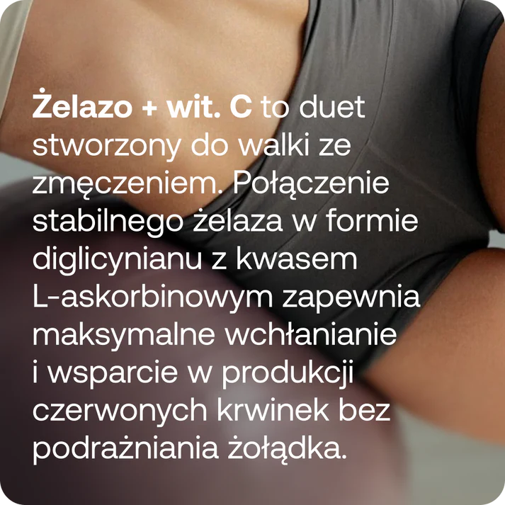 Formeds BICAPS ferr C chelate Żelazo Diglicynian z Witaminą C - 60 kapsułek Wsparcie produkcji czerwonych krwinek