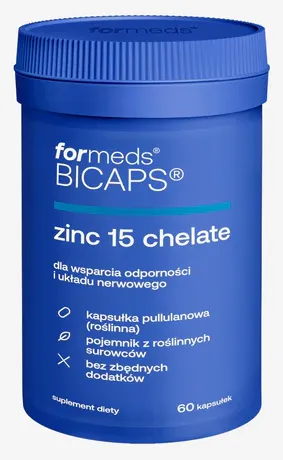 Formeds BICAPS zinc 15 chelate Cynk + Miedź - 60 kapsułek Wsparcie odporności