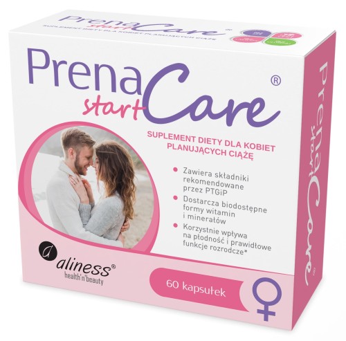 Aliness PrenaCare® START dla kobiet planujących ciążę - 60 kapsułek VEGE Wsparcie organizmu na etapie przygotowania do poczęcia
