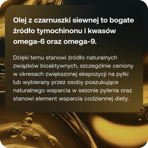 Formeds OLICAPS® black seed OLEJ z nasion CZARNUSZKI 1000 mg - 60 kapsułek miękkich Wspiera prawidłowy poziom cholesterolu