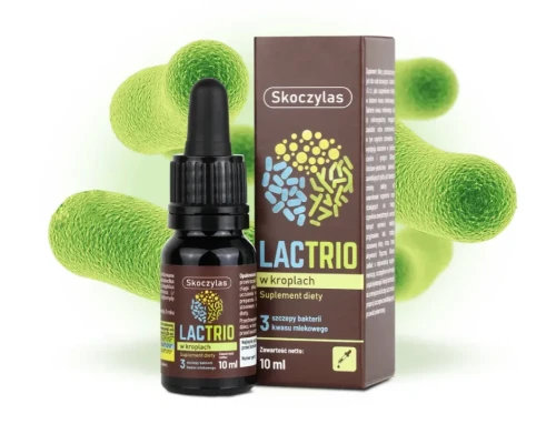 Skoczylas Lactrio Probiotyk w Kroplach – 3 szczepy bakterii kwasu mlekowego, 10ml
