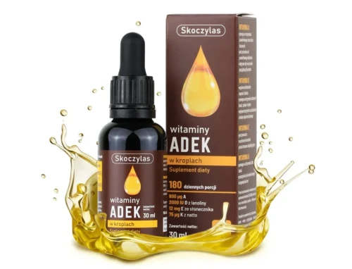 Witaminy ADEK Skoczylas - witamina D3 2000 IU, A, E, K2 MK-7 z natto