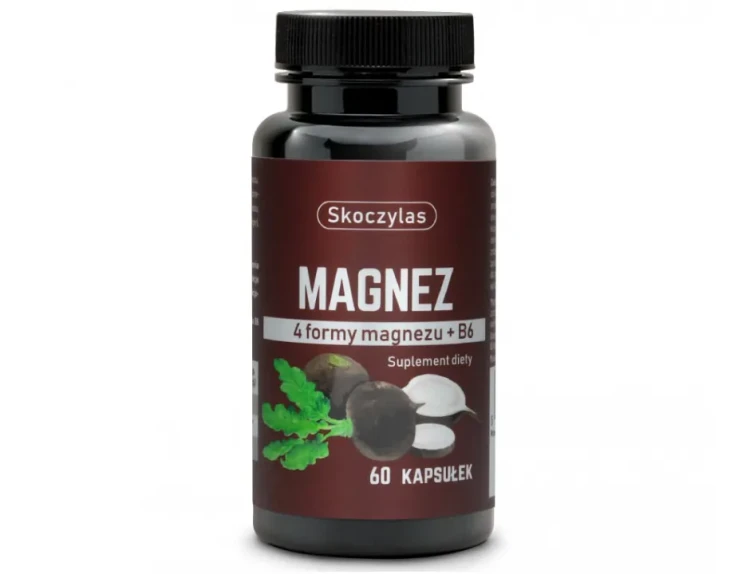 Magnez 4 formy z witaminą B6 i czarną rzepą Skoczylas – 60 kapsułek