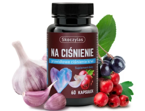 Skoczylas NA CIŚNIENIE 300 mg potasu z aronią głogiem czosnkiem i L-leucyną