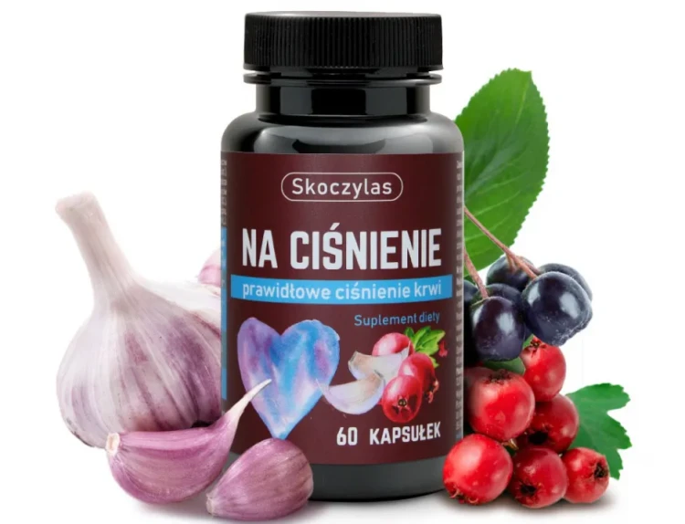 Skoczylas NA CIŚNIENIE 300 mg potasu z aronią głogiem czosnkiem i L-leucyną