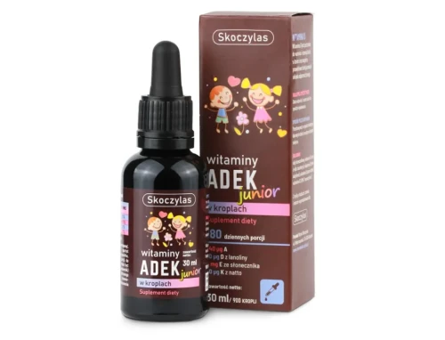 Skoczylas Witaminy ADEK Junior w kroplach - suplement dla dzieci, 30 ml