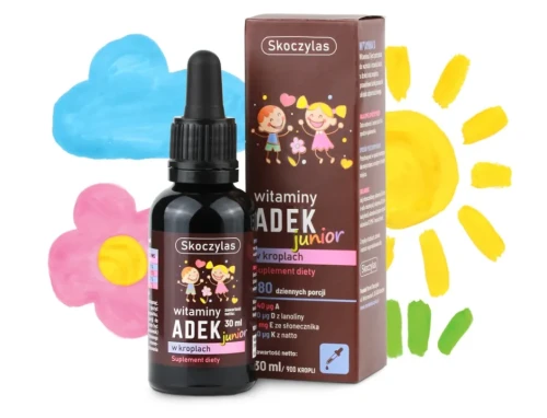 Witaminy ADEK Junior Skoczylas - witaminy A, D, E, K dla dzieci