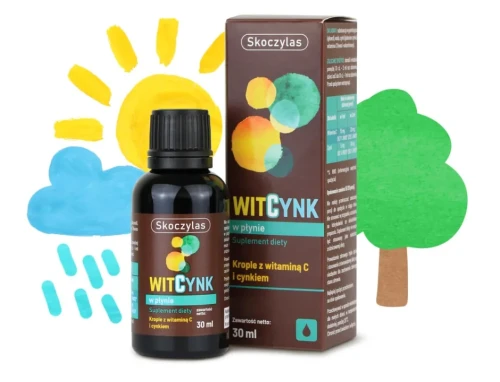Skoczylas WITCYNK Witamina C + Cynk w płynie 30 ml – krople na wsparcie odporności