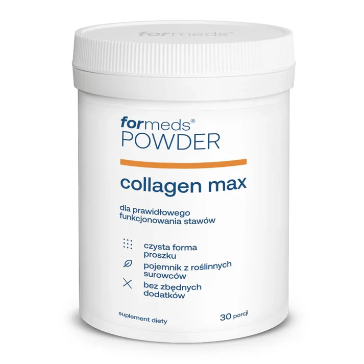 Formeds POWDER collagen max - Kolagen kompleks 5 składników proszek 30 porcji wspiera zdrowie stawów