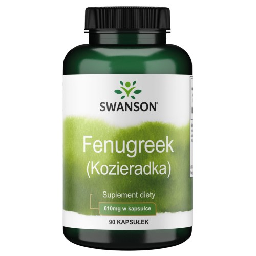 Swanson Fenugreek 610mg – Kozieradka, suplement diety, 90 kapsułek