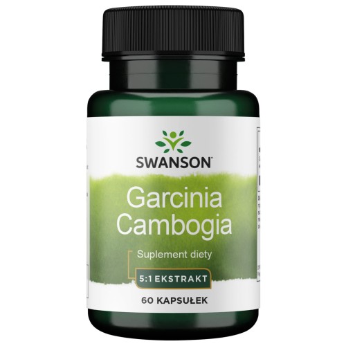 Swanson Garcinia Cambogia Extract 80mg – ekstrakt 5:1 z HCA na kontrolę apetytu, 60 kapsułek