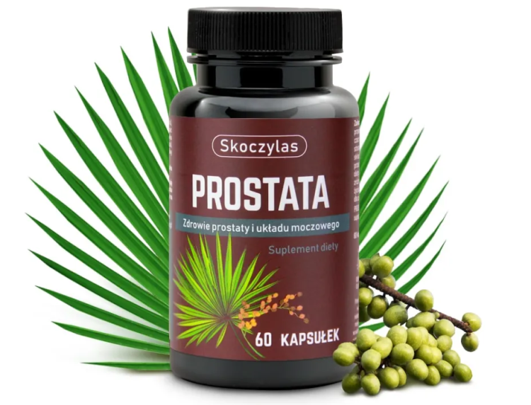 Skoczylas PROSTATA palma sabałowa, śliwa afrykańska, beta-sitosterol, likopen Dla mężczyzn 60 kapsułek wspiera prostatę i układ moczowy