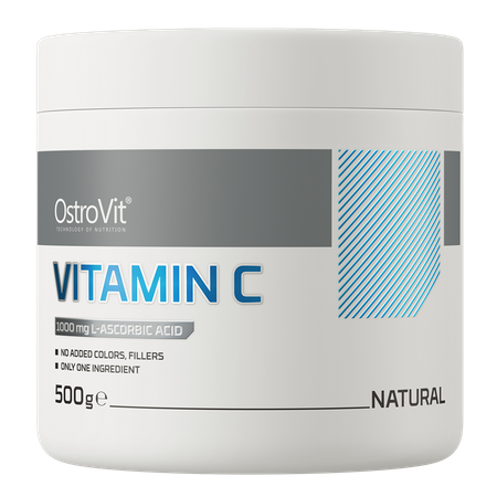 OstroVit Witamina C 1000 mg Naturalny smak proszek (500 g) 500 porcji wspiera odporność