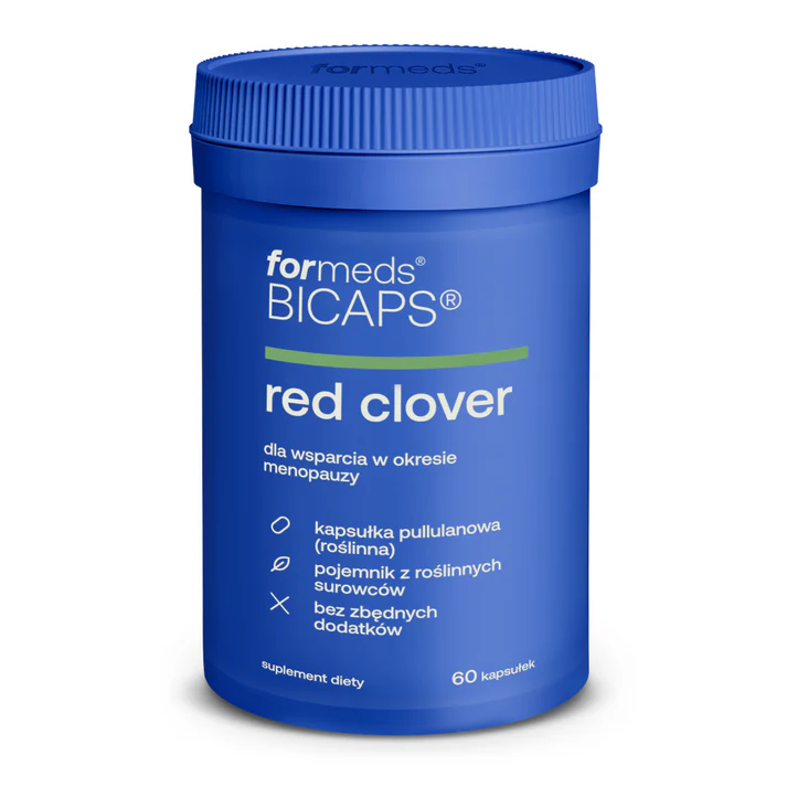 Formeds BICAPS red clover - czerwona koniczyna  (menopauza) 60 kapsułek Vege wege wspomaga wspiera dobre samopoczucie w okresie menopauzy