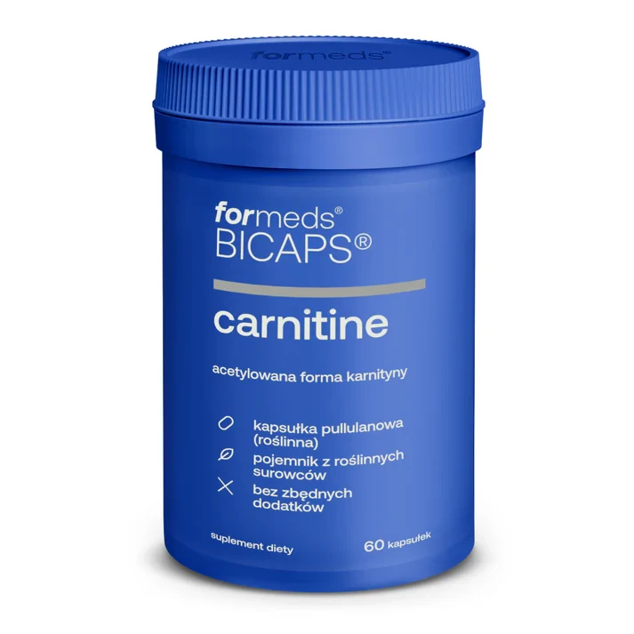Formeds BICAPS carnitine (L-karnityna) 60 kapsułek Vege wege wspiera wspomaga odchudzanie