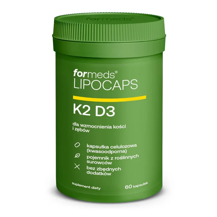 Formeds  LIPOCAPS K2 D3 - 60 kapsułek wspomaga wspiera wzmocnienie kości