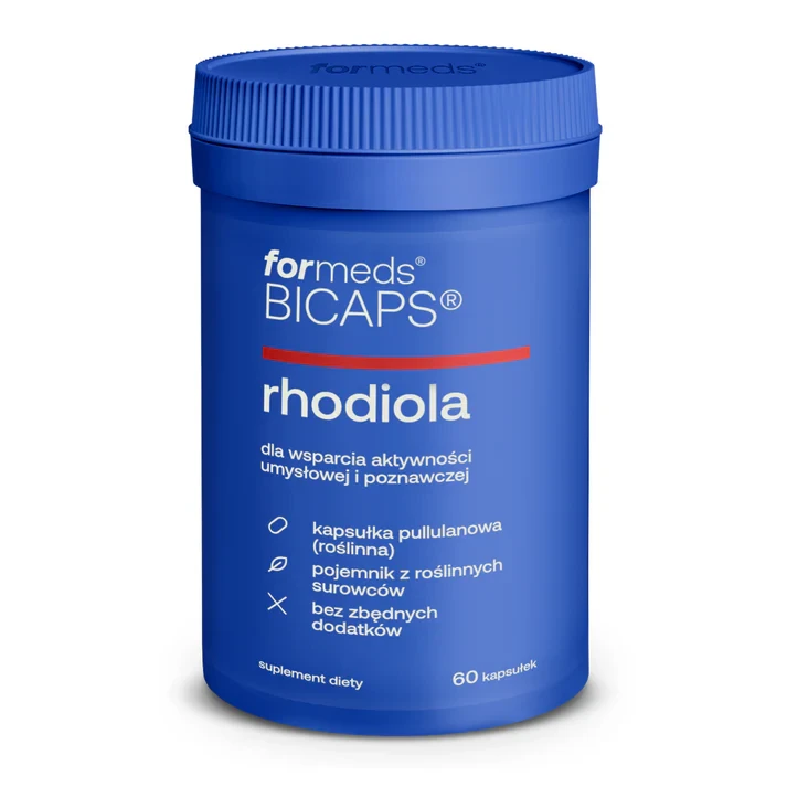 Formeds BICAPS rhodiola - Różeniec górski 60 kapsułek Vege wege wspiera wspomaga aktywność umysłową i poznawczą