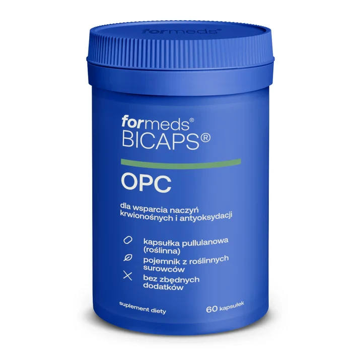 Formeds BICAPS OPC (Pestki winogron) 60 kapsułek Vege wspiera układ krążenia