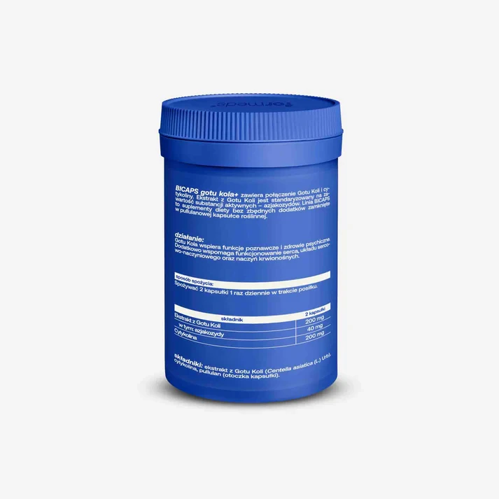 Formeds BICAPS gotu kola+ 60 kapsułek Vege wspiera funkcje poznawcze